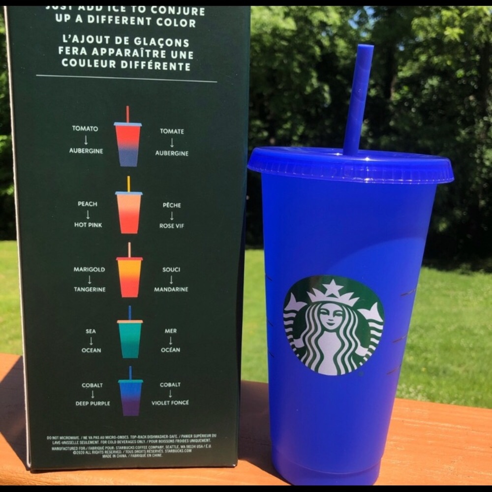Starbucks 2020 Dark Blue Color Changing Cups  ☀️
